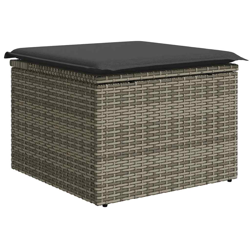 6-delige Loungeset met kussens poly rattan grijs is nu te koop bij PeponiXL, paradijselijk wonen!