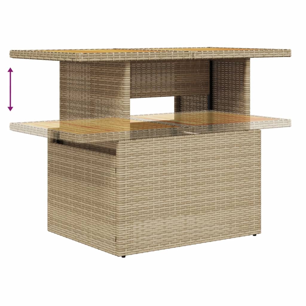6-delige Loungeset met kussens poly rattan beige is nu te koop bij PeponiXL, paradijselijk wonen!