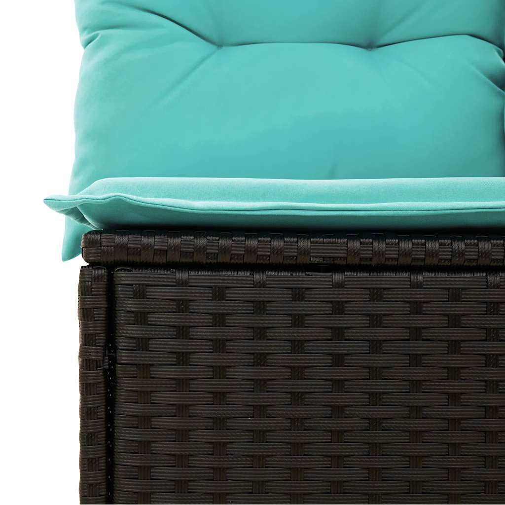 7-delige Loungeset met kussens poly rattan zwart is nu te koop bij PeponiXL, paradijselijk wonen!