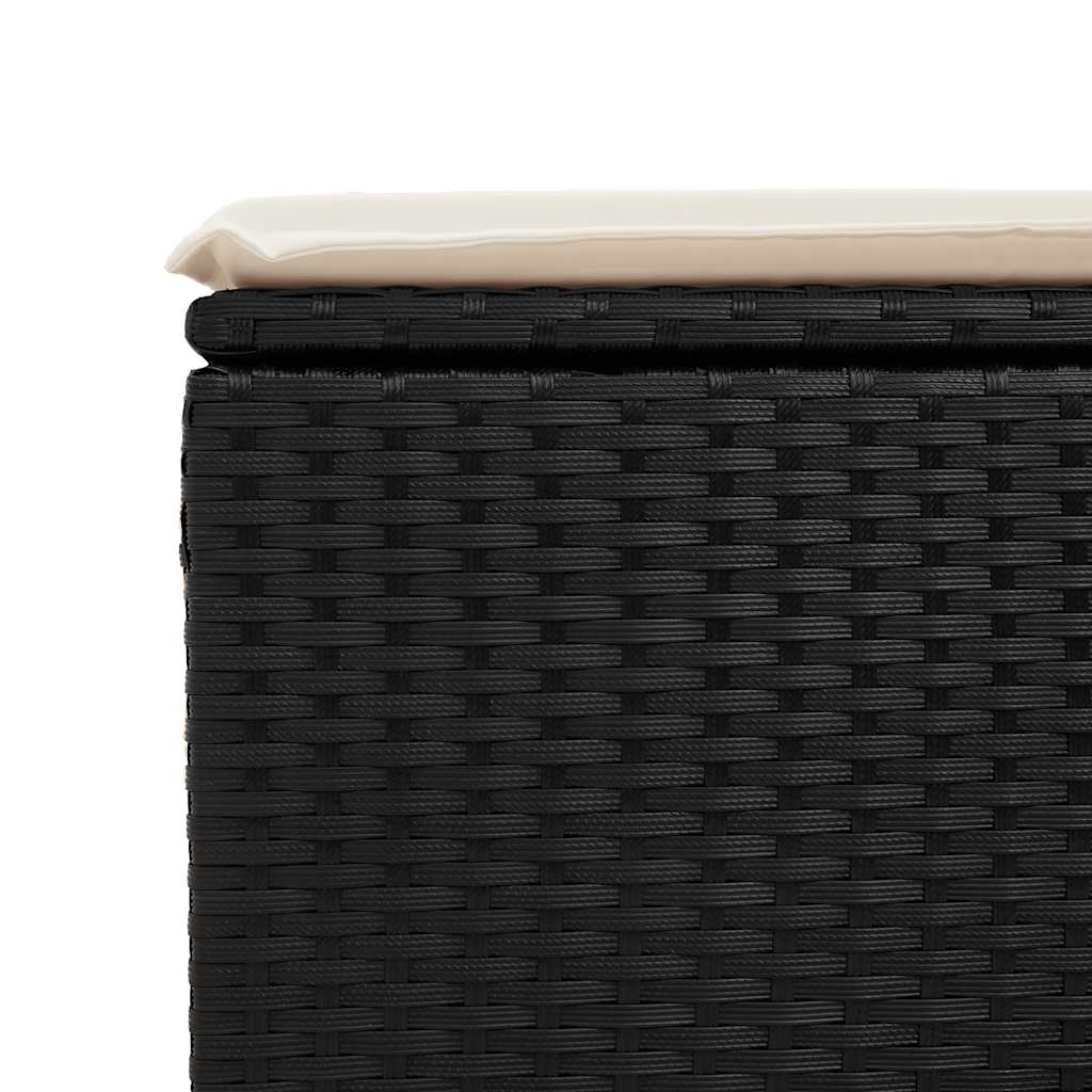 6-delige Loungeset met kussens poly rattan zwart is nu te koop bij PeponiXL, paradijselijk wonen!