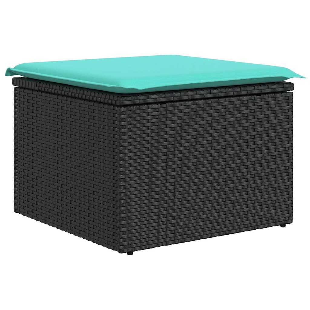 6-delige Loungeset met kussens poly rattan zwart is nu te koop bij PeponiXL, paradijselijk wonen!