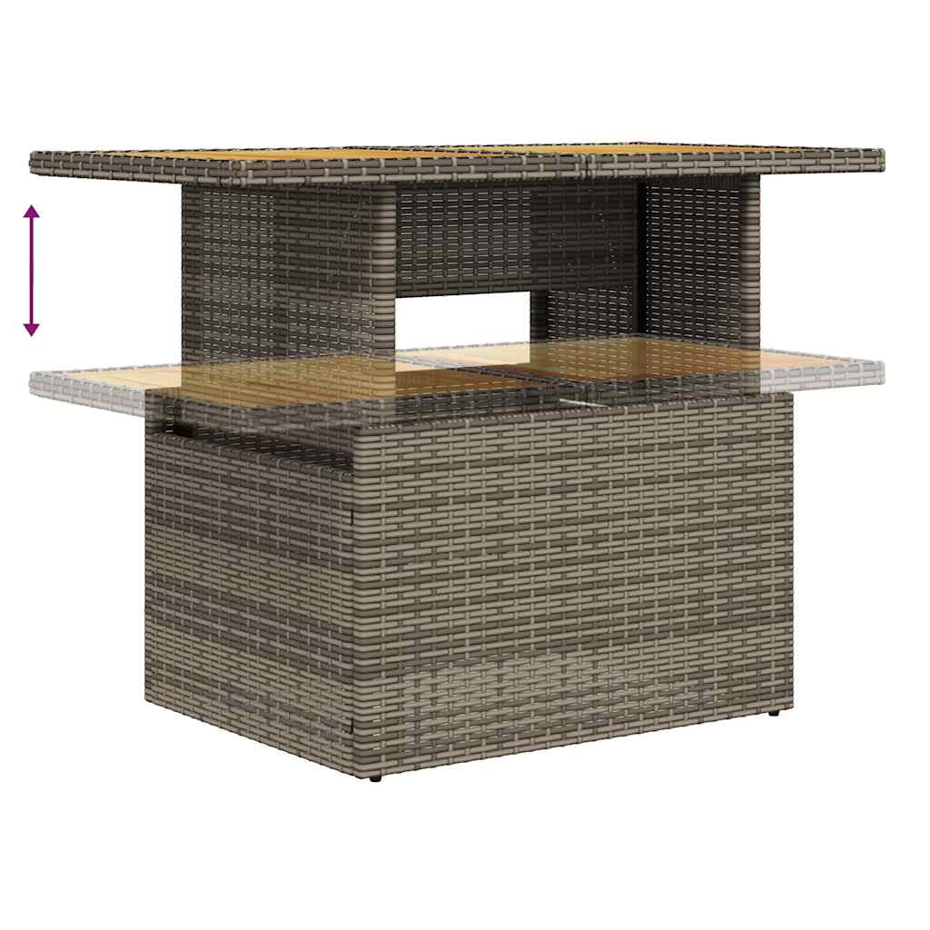 7-delige Loungeset met kussens poly rattan grijs is nu te koop bij PeponiXL, paradijselijk wonen!