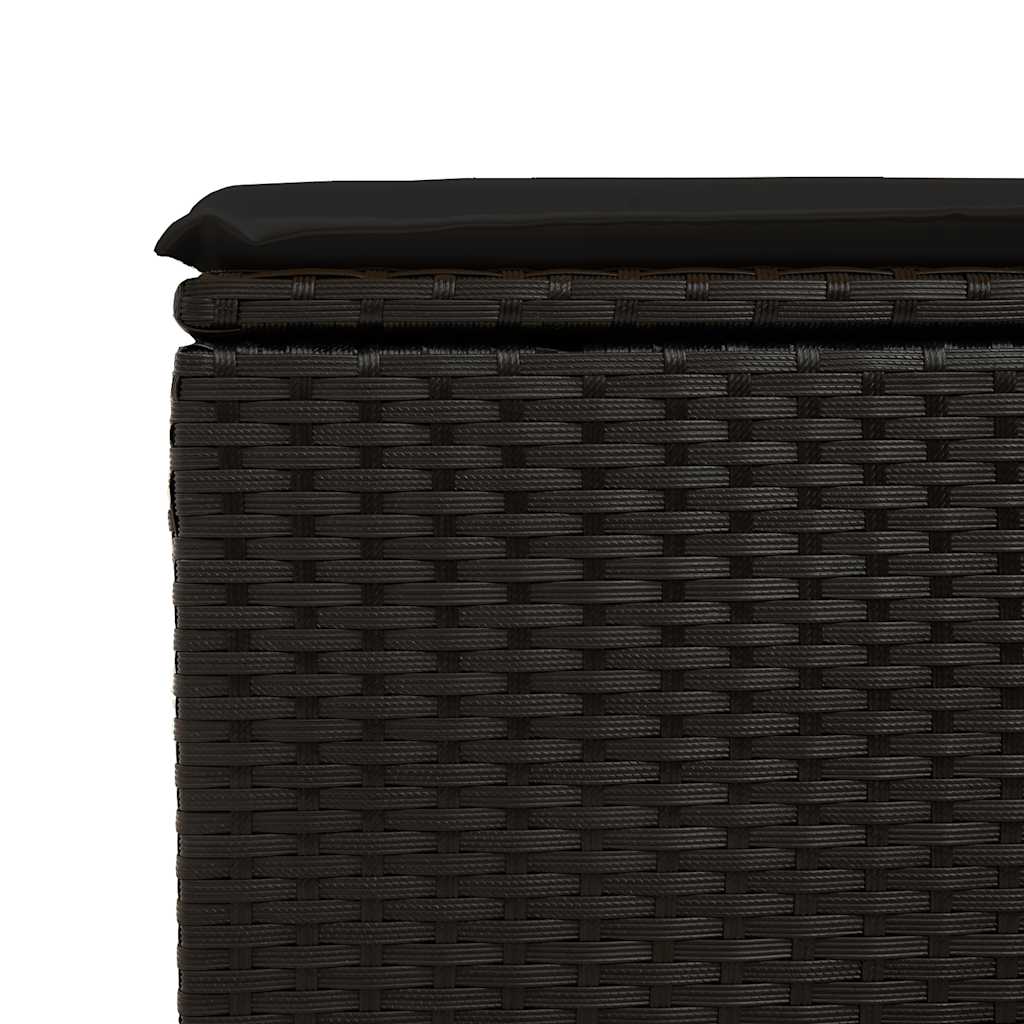 7-delige Loungeset met kussens poly rattan zwart is nu te koop bij PeponiXL, paradijselijk wonen!