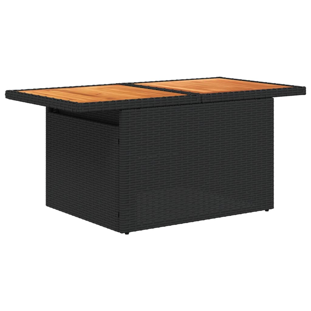 9-delige Loungeset met kussens poly rattan zwart is nu te koop bij PeponiXL, paradijselijk wonen!
