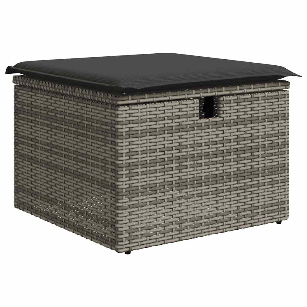 6-delige Loungeset met kussens poly rattan grijs is nu te koop bij PeponiXL, paradijselijk wonen!