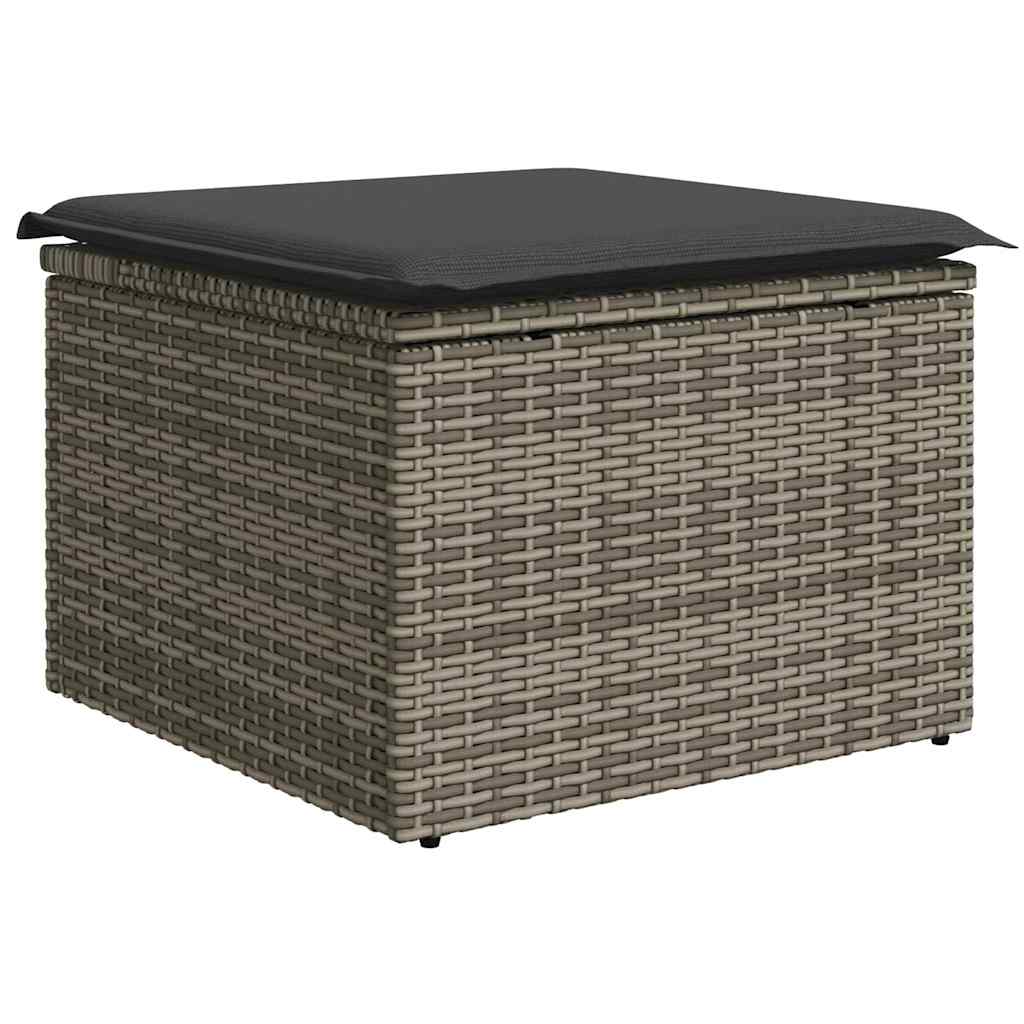 8-delige Loungeset met kussens poly rattan grijs is nu te koop bij PeponiXL, paradijselijk wonen!