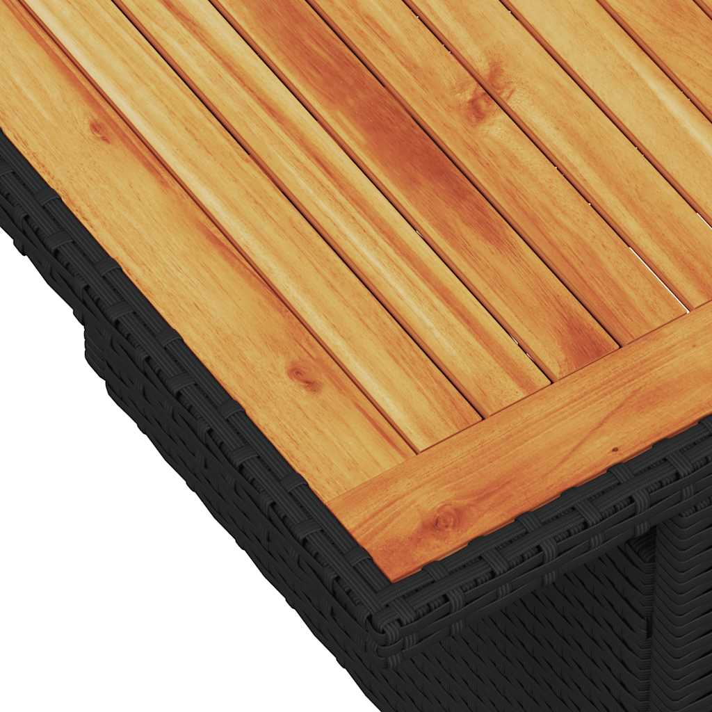 7-delige Loungeset met kussens poly rattan zwart is nu te koop bij PeponiXL, paradijselijk wonen!