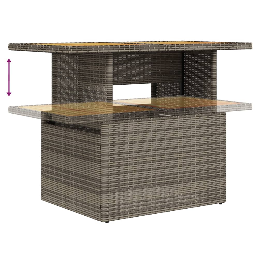 8-delige Loungeset met kussens poly rattan grijs is nu te koop bij PeponiXL, paradijselijk wonen!