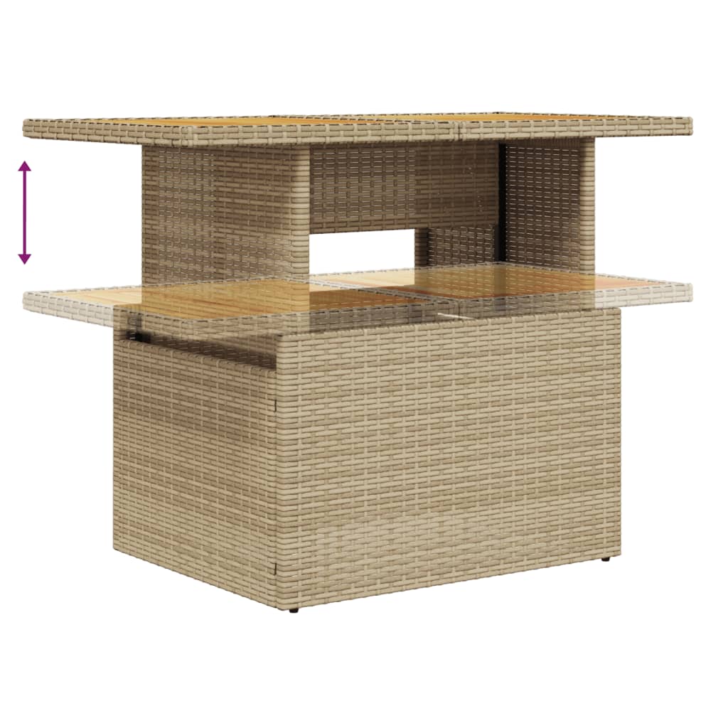 9-delige Loungeset met kussens poly rattan beige is nu te koop bij PeponiXL, paradijselijk wonen!