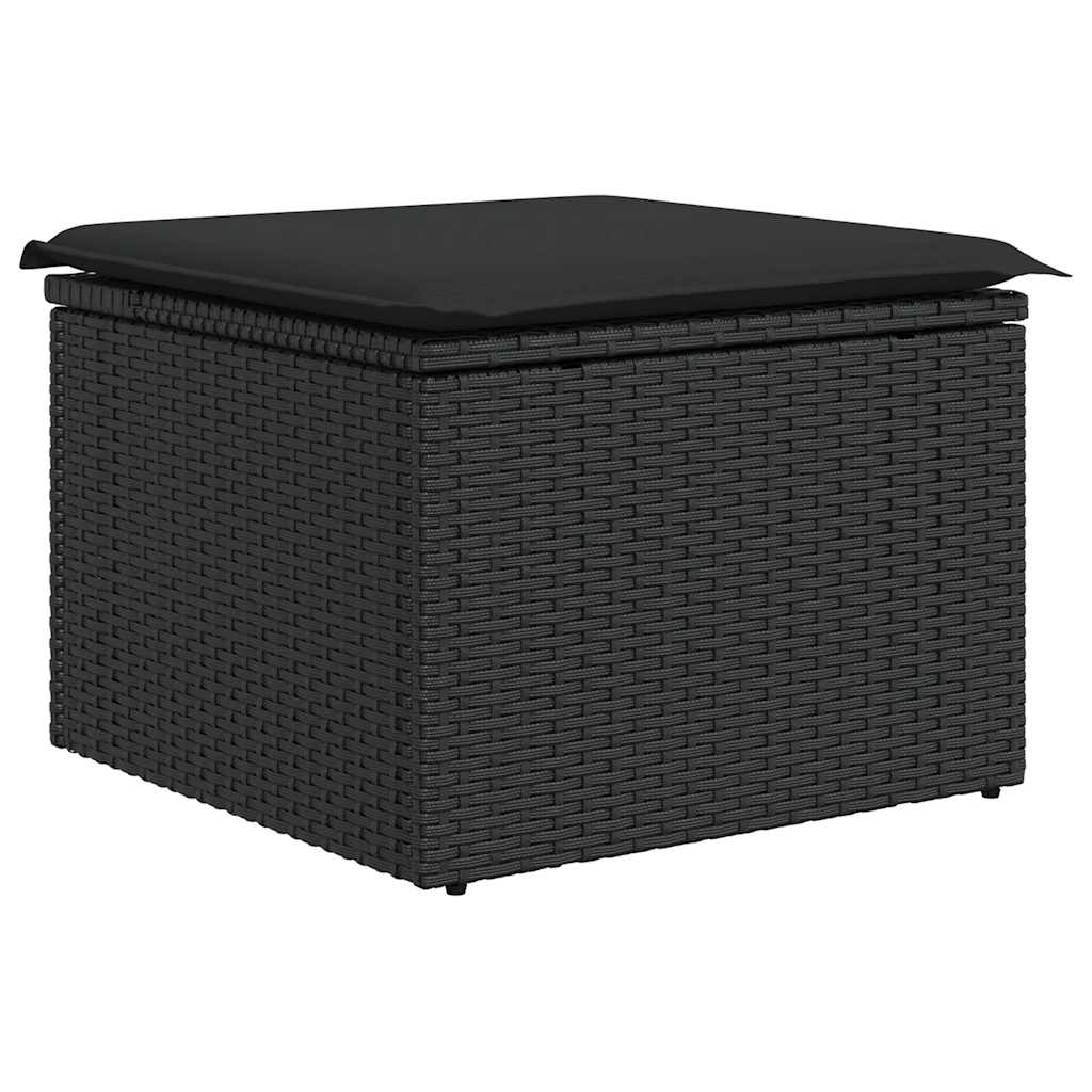 6-delige Loungeset met kussens poly rattan zwart is nu te koop bij PeponiXL, paradijselijk wonen!