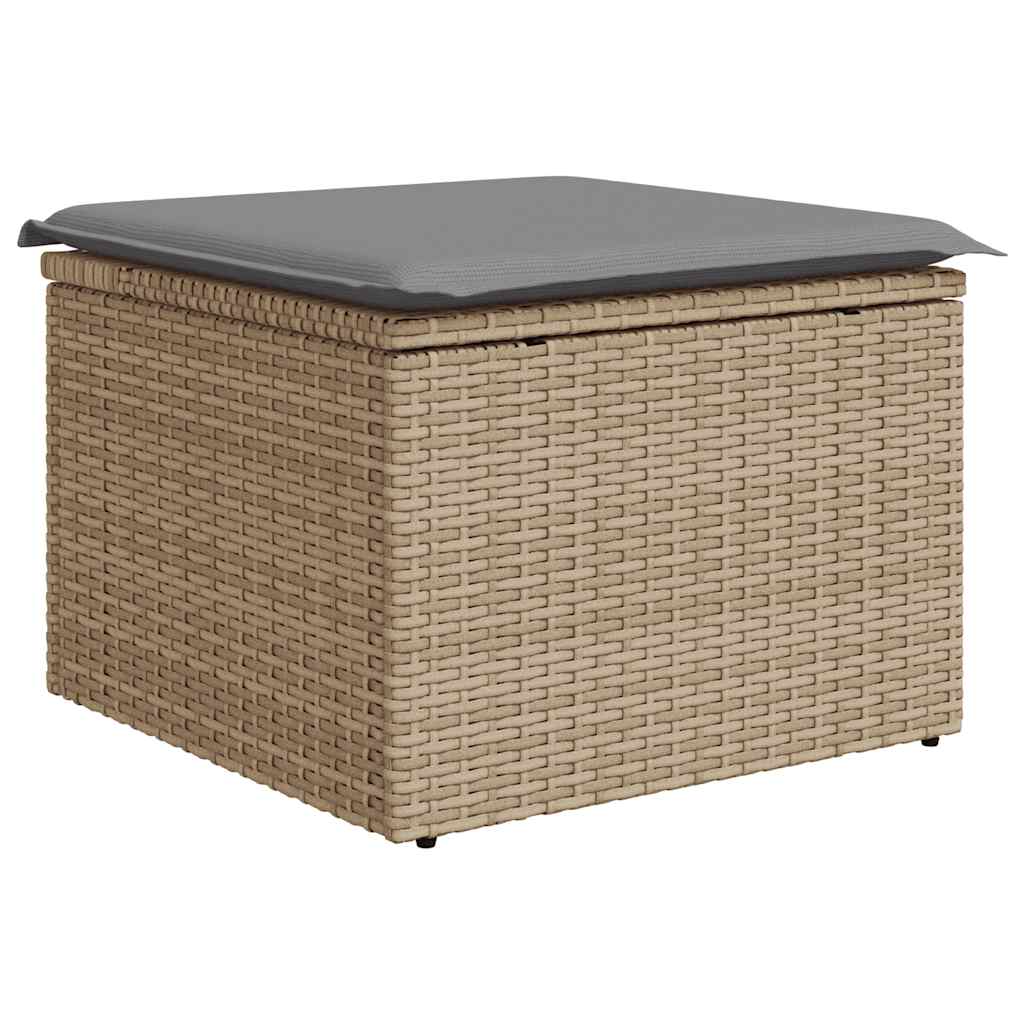 6-delige Loungeset met kussens poly rattan beige is nu te koop bij PeponiXL, paradijselijk wonen!