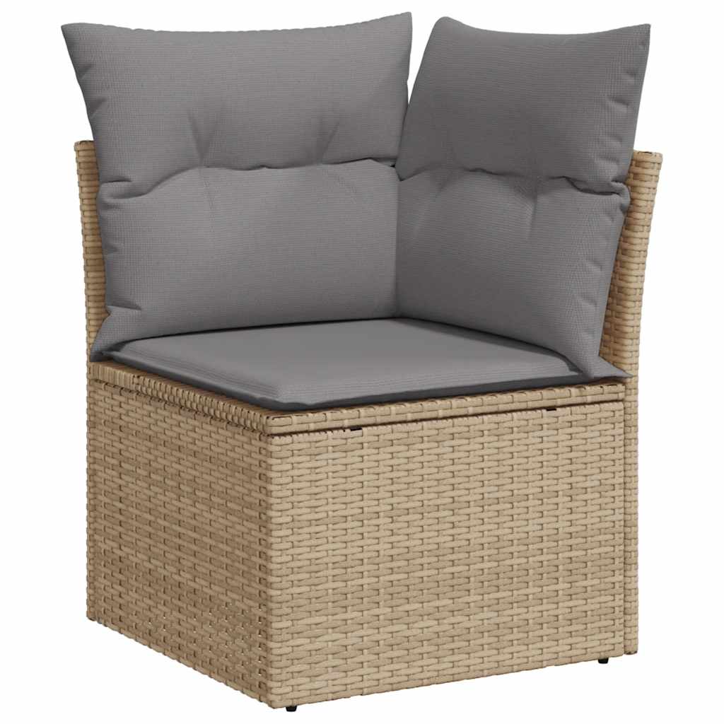 8-delige Loungeset met kussens poly rattan acacia beige is nu te koop bij PeponiXL, paradijselijk wonen!