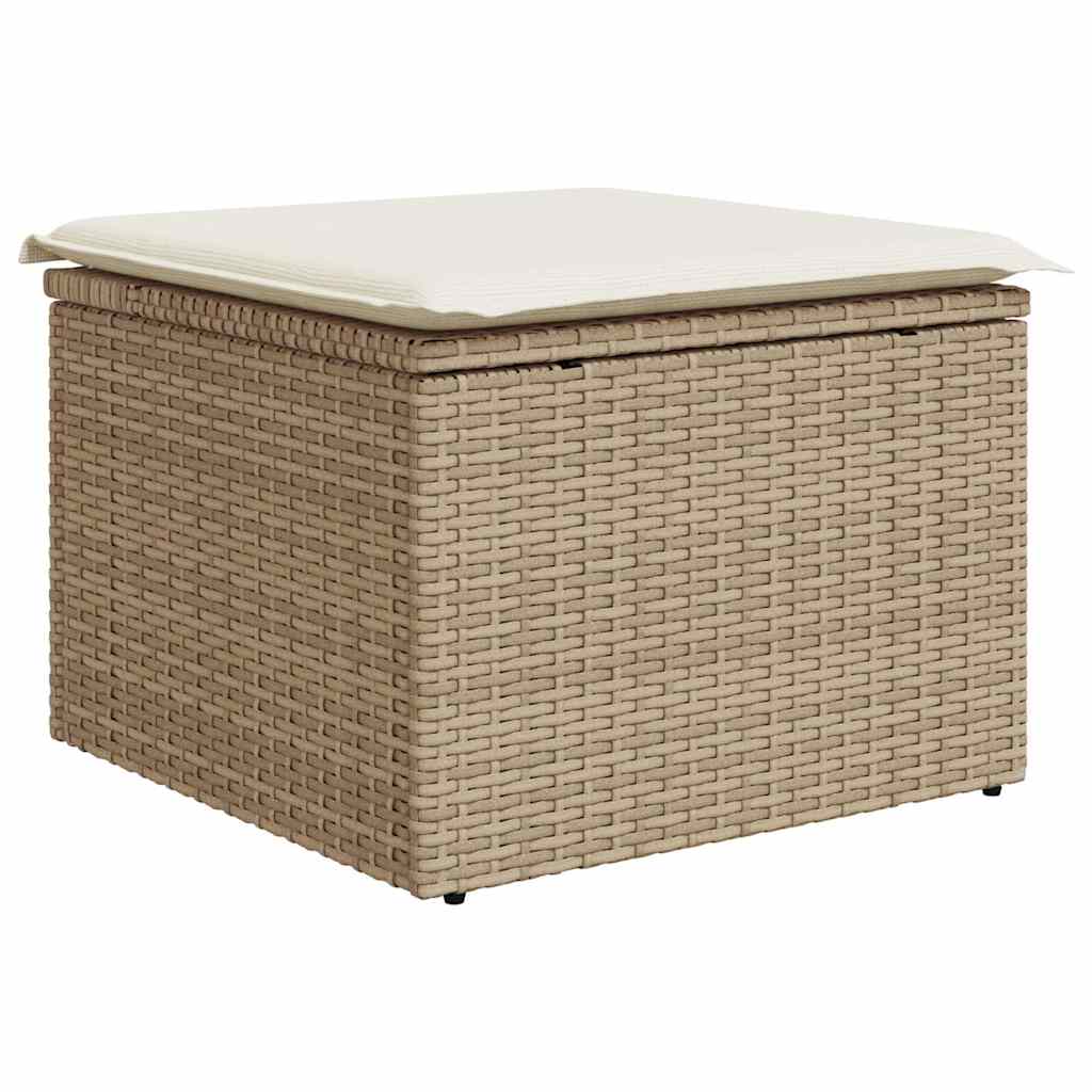 6-delige Loungeset met kussens poly rattan acacia beige is nu te koop bij PeponiXL, paradijselijk wonen!