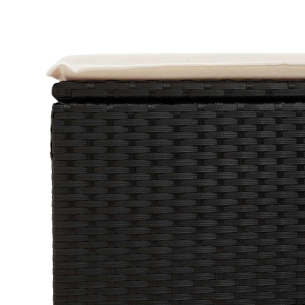 6-delige Loungeset met kussens poly rattan acacia zwart is nu te koop bij PeponiXL, paradijselijk wonen!