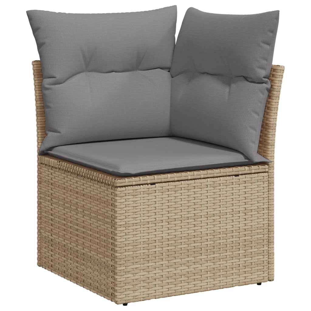 8-delige Loungeset met kussens poly rattan acacia beige is nu te koop bij PeponiXL, paradijselijk wonen!