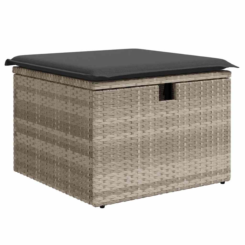 6-delige Loungeset met kussens poly rattan lichtgrijs is nu te koop bij PeponiXL, paradijselijk wonen!