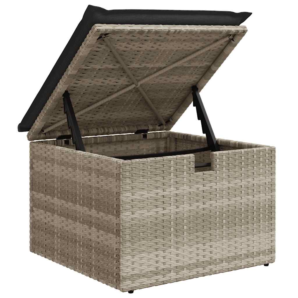 6-delige Loungeset met kussens poly rattan lichtgrijs is nu te koop bij PeponiXL, paradijselijk wonen!