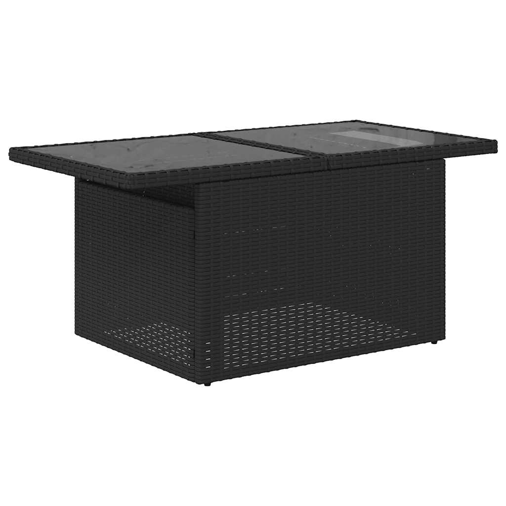 9-delige Loungeset met kussens poly rattan zwart is nu te koop bij PeponiXL, paradijselijk wonen!