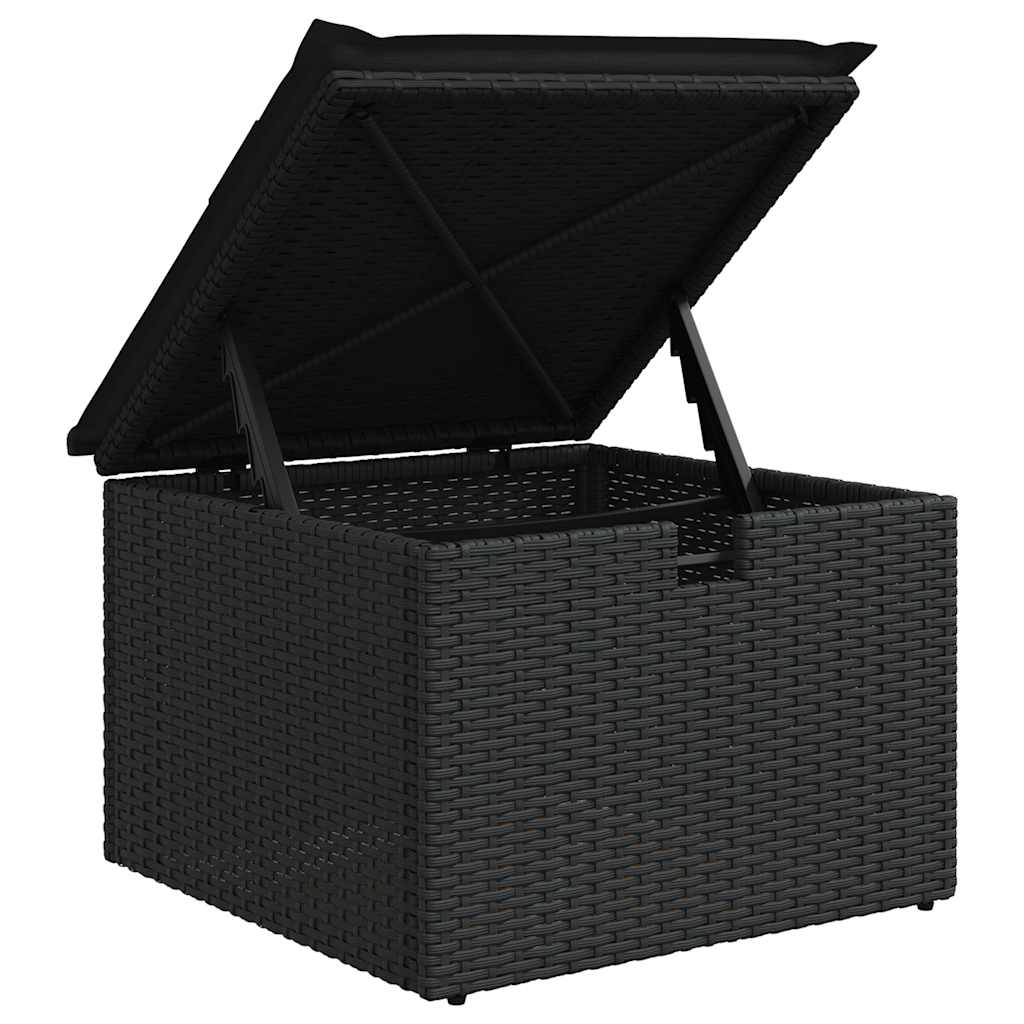 8-delige Loungeset met kussens poly rattan zwart is nu te koop bij PeponiXL, paradijselijk wonen!