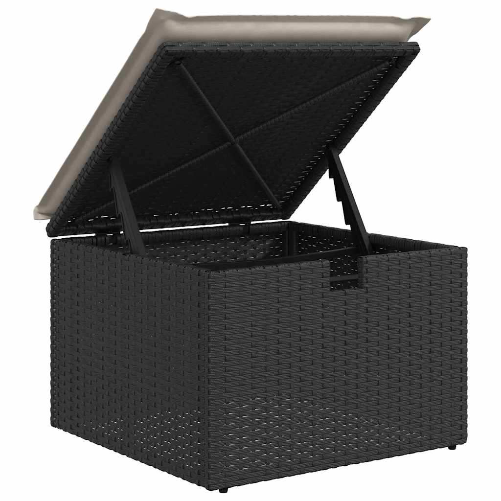5-delige Loungeset met kussens poly rattan zwart is nu te koop bij PeponiXL, paradijselijk wonen!