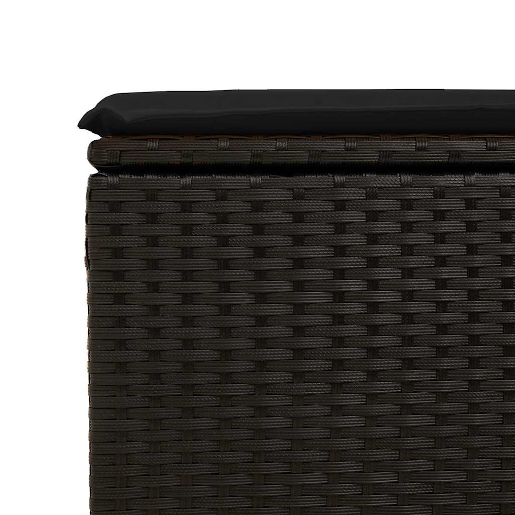 2-delige Loungeset met kussens poly rattan acacia zwart is nu te koop bij PeponiXL, paradijselijk wonen!