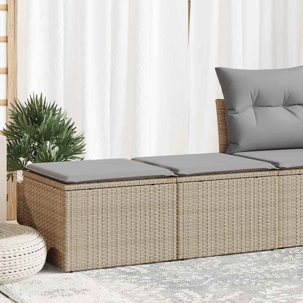 2-delige Loungeset met kussens poly rattan acacia beige is nu te koop bij PeponiXL, paradijselijk wonen!