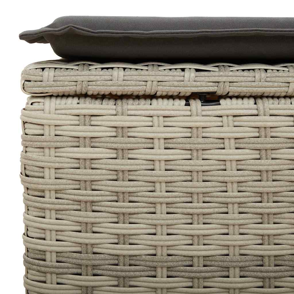2-delige Loungeset met kussens poly rattan acacia lichtgrijs is nu te koop bij PeponiXL, paradijselijk wonen!