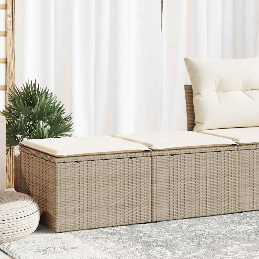 2-delige Loungeset met kussens poly rattan acacia beige is nu te koop bij PeponiXL, paradijselijk wonen!