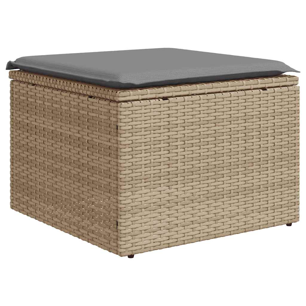 2-delige Loungeset met kussens poly rattan acacia beige is nu te koop bij PeponiXL, paradijselijk wonen!