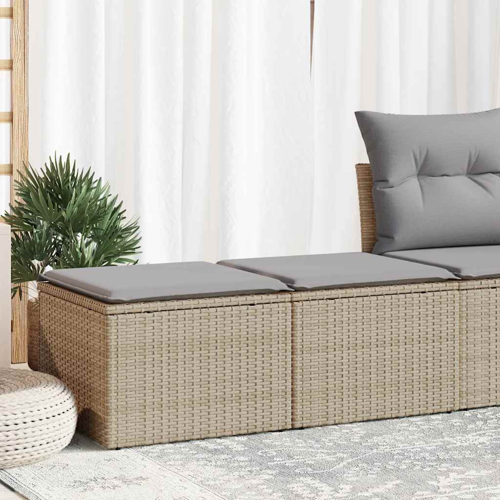2-delige Loungeset met kussens poly rattan acacia beige is nu te koop bij PeponiXL, paradijselijk wonen!