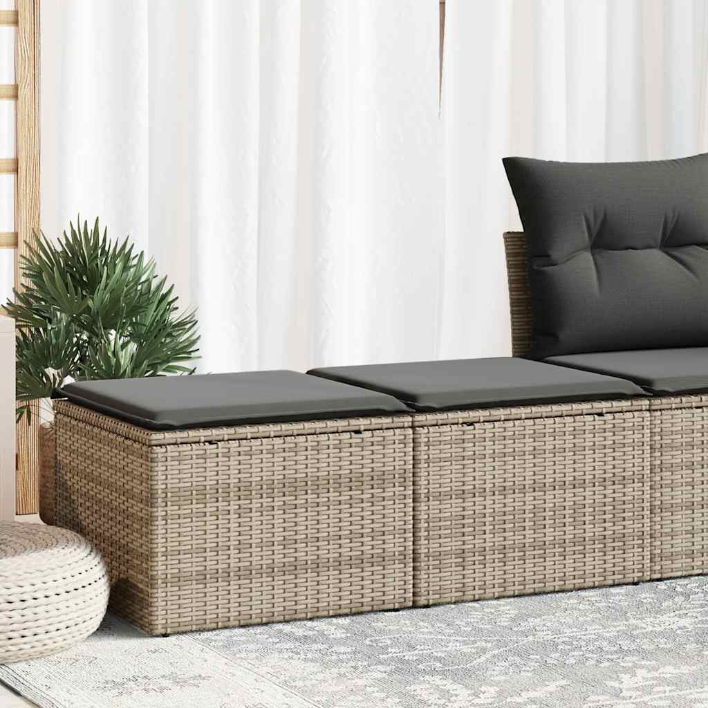 2-delige Loungeset met kussens poly rattan acacia grijs is nu te koop bij PeponiXL, paradijselijk wonen!