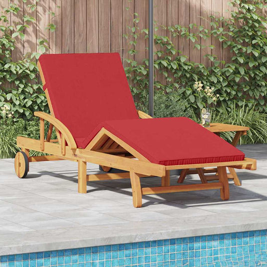 Ligstoel Rood 200 x 67 x 84 cm Massief Acaciahout is nu te koop bij PeponiXL, paradijselijk wonen!