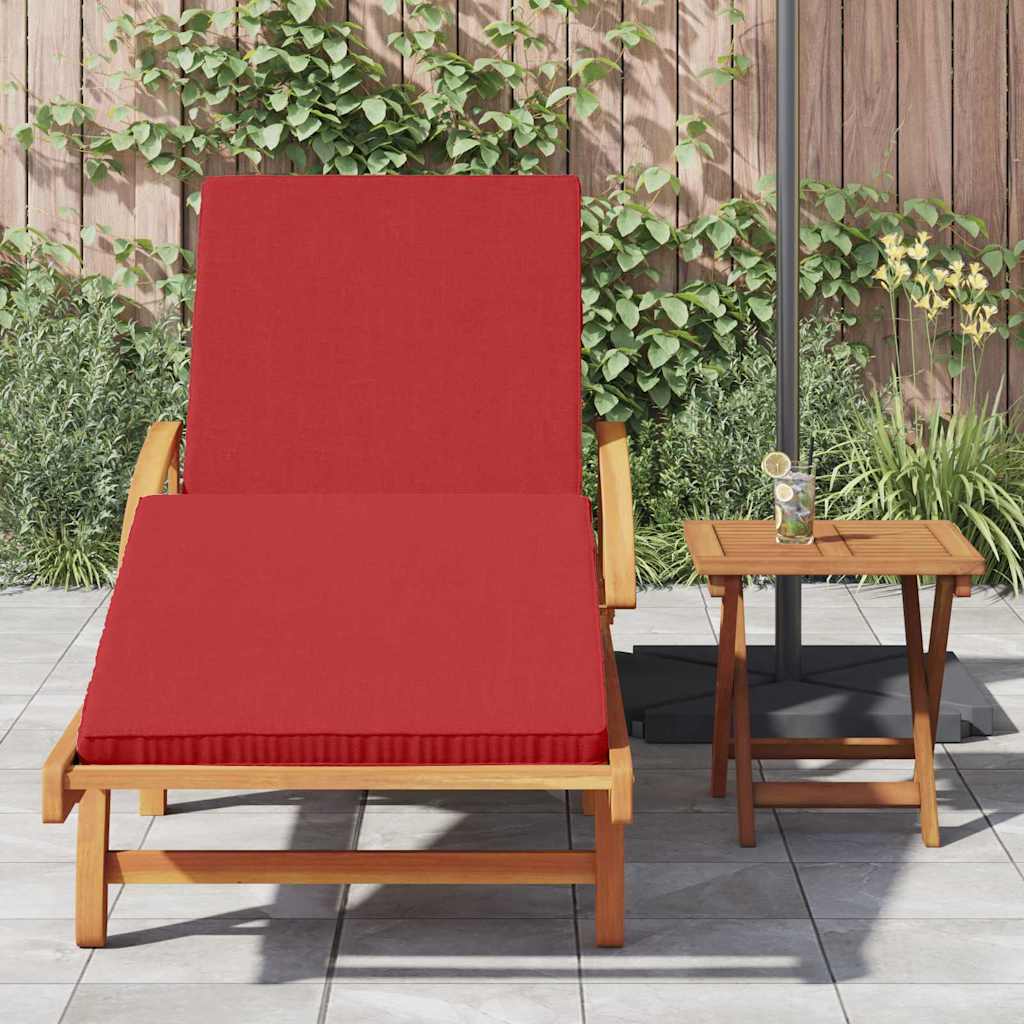 Ligstoel Rood 200 x 67 x 84 cm Massief Acaciahout is nu te koop bij PeponiXL, paradijselijk wonen!