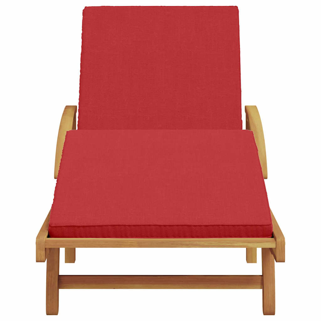 Ligstoel Rood 200 x 67 x 84 cm Massief Acaciahout is nu te koop bij PeponiXL, paradijselijk wonen!