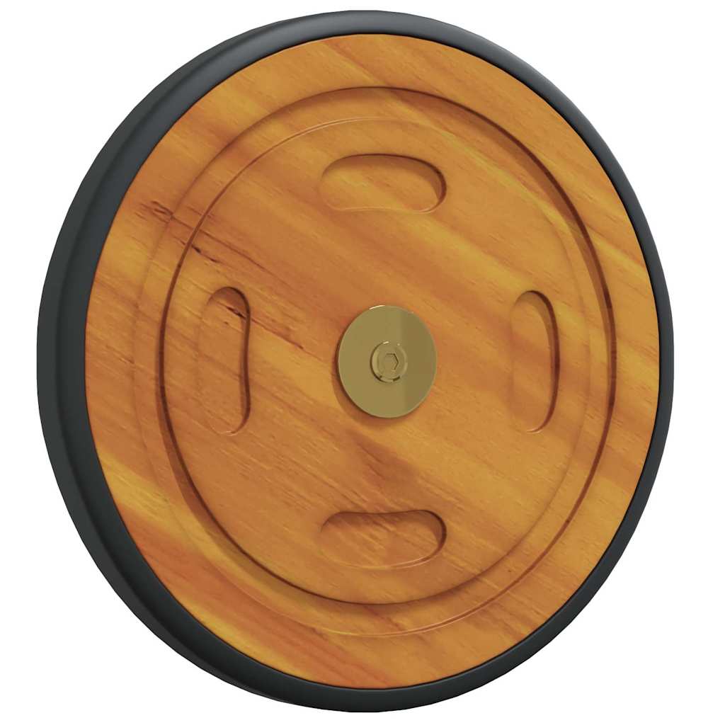 Ruimtewielen 2 pcs Bruin 20,5 x 20,5 x 2 cm Massief Acaciahout is nu te koop bij PeponiXL, paradijselijk wonen!