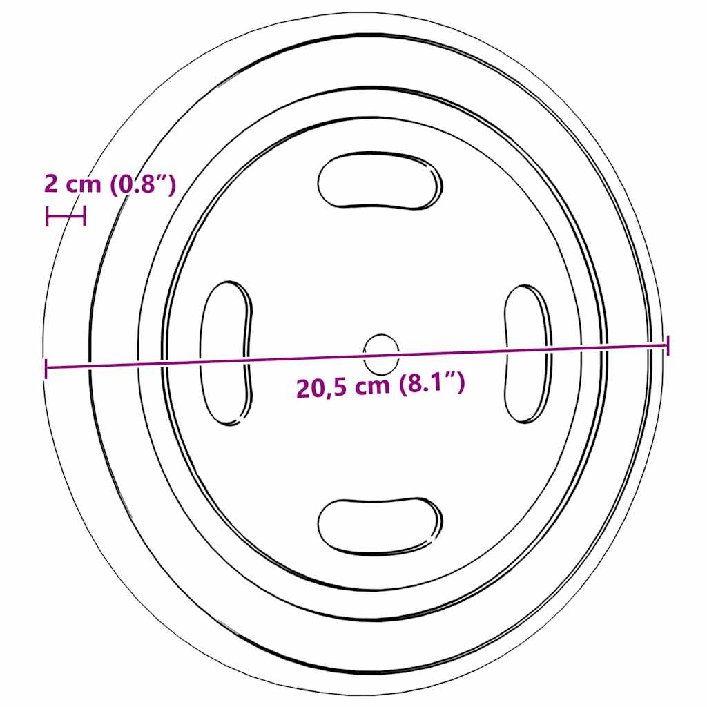 Ruimtewielen 2 pcs Bruin 20,5 x 20,5 x 2 cm Massief Acaciahout is nu te koop bij PeponiXL, paradijselijk wonen!