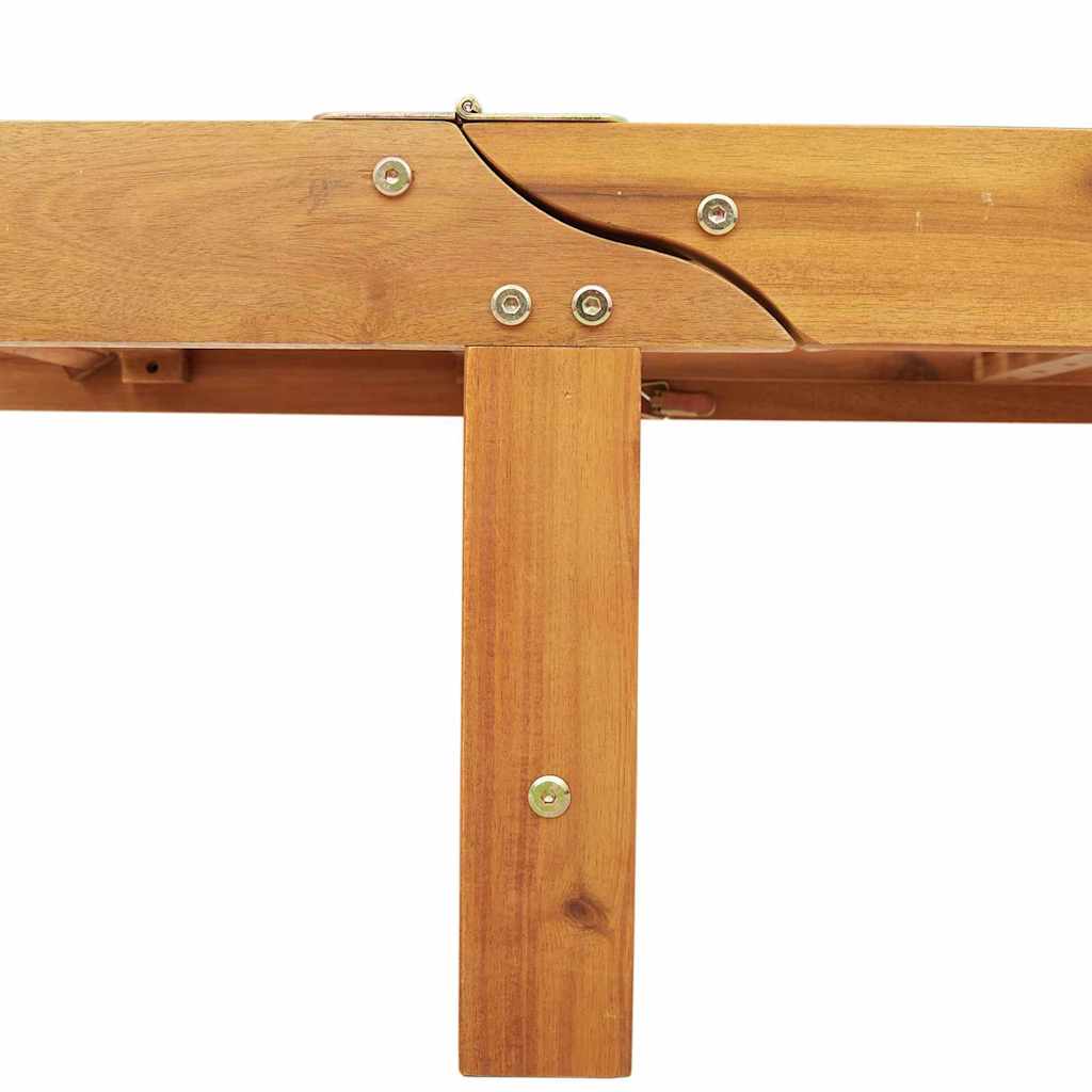 Ligstoel Bruin 199 x 63 x 85 cm Massief Acaciahout is nu te koop bij PeponiXL, paradijselijk wonen!