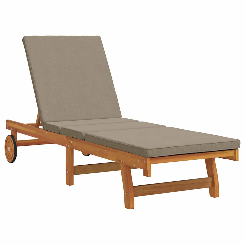 Ligstoel Bruin 199 x 63 x 85 cm Massief Acaciahout is nu te koop bij PeponiXL, paradijselijk wonen!