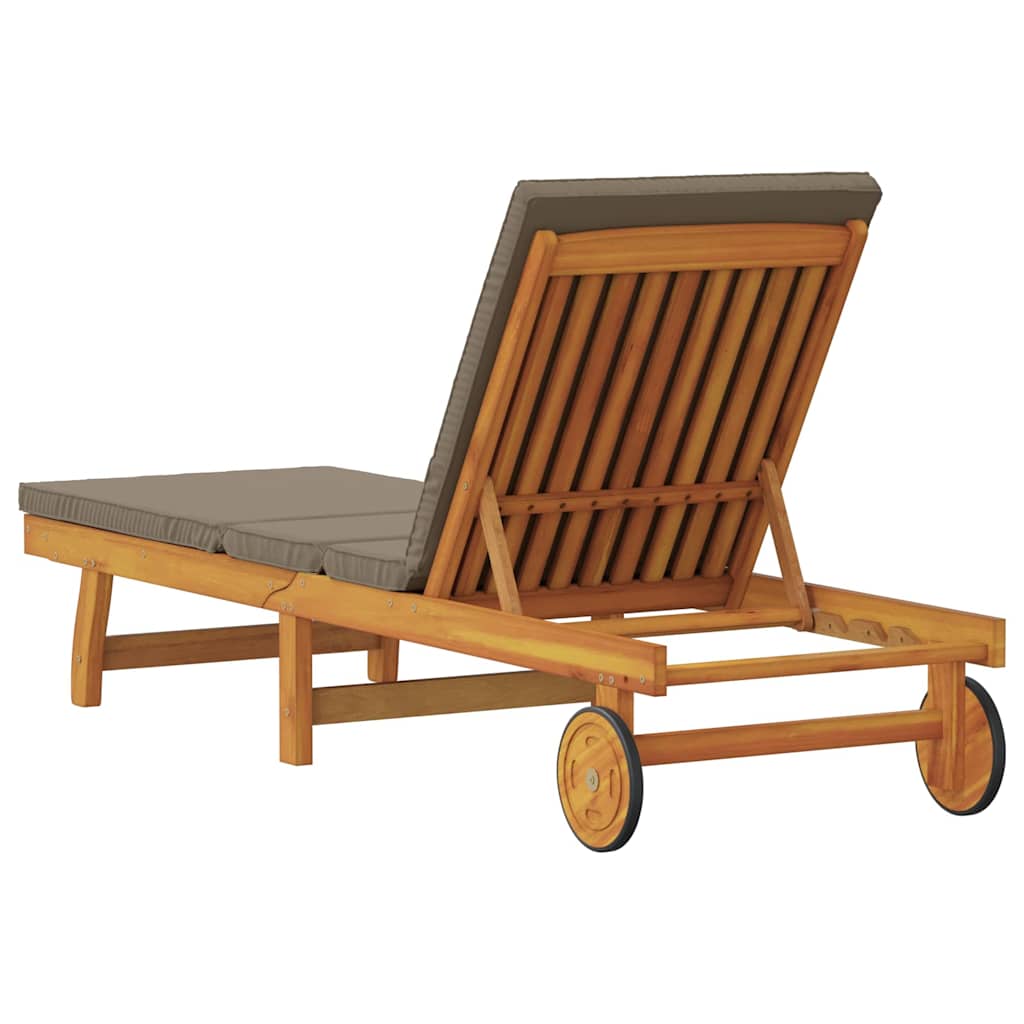 Ligstoel Bruin 199 x 63 x 85 cm Massief Acaciahout is nu te koop bij PeponiXL, paradijselijk wonen!