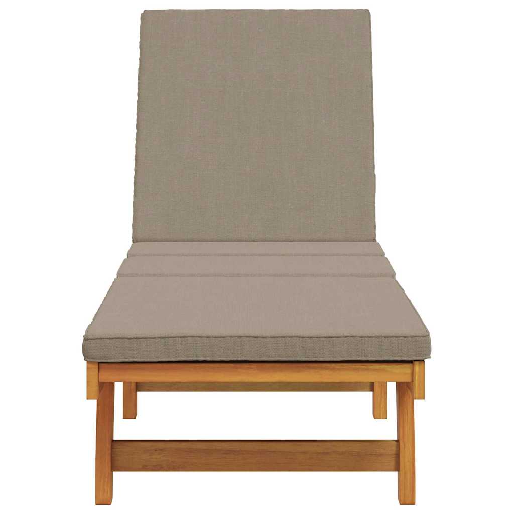 Ligstoel Bruin 199 x 63 x 85 cm Massief Acaciahout is nu te koop bij PeponiXL, paradijselijk wonen!
