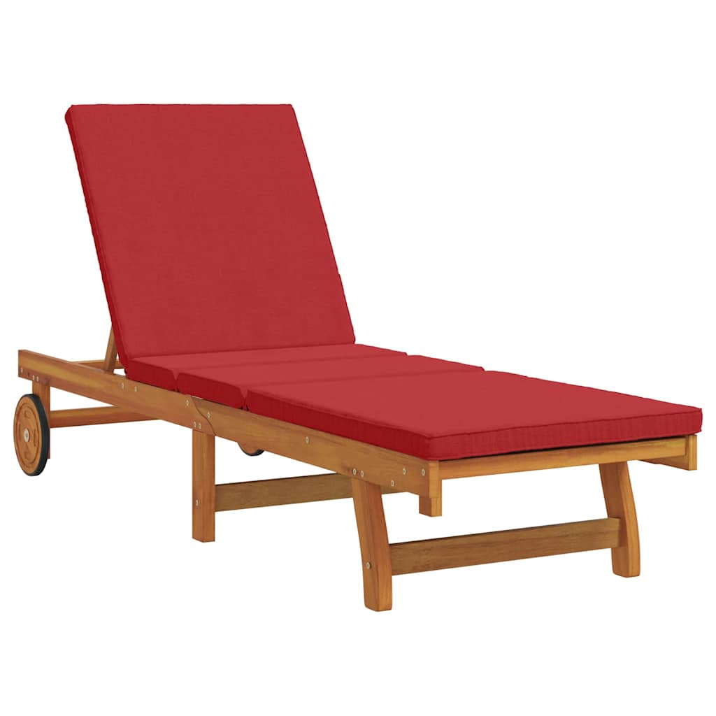 Ligstoel Bruin 199 x 63 x 85 cm Massief Acaciahout is nu te koop bij PeponiXL, paradijselijk wonen!