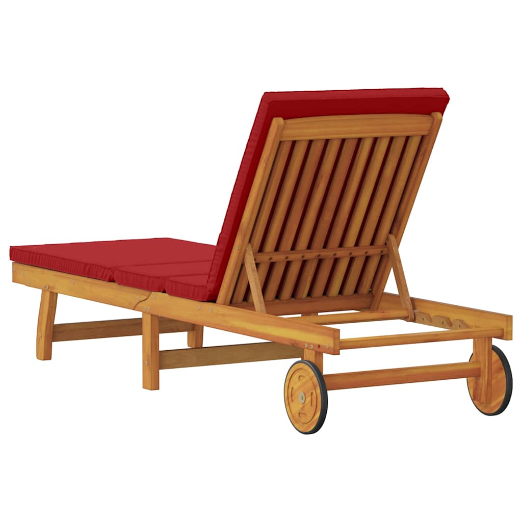 Ligstoel Bruin 199 x 63 x 85 cm Massief Acaciahout is nu te koop bij PeponiXL, paradijselijk wonen!