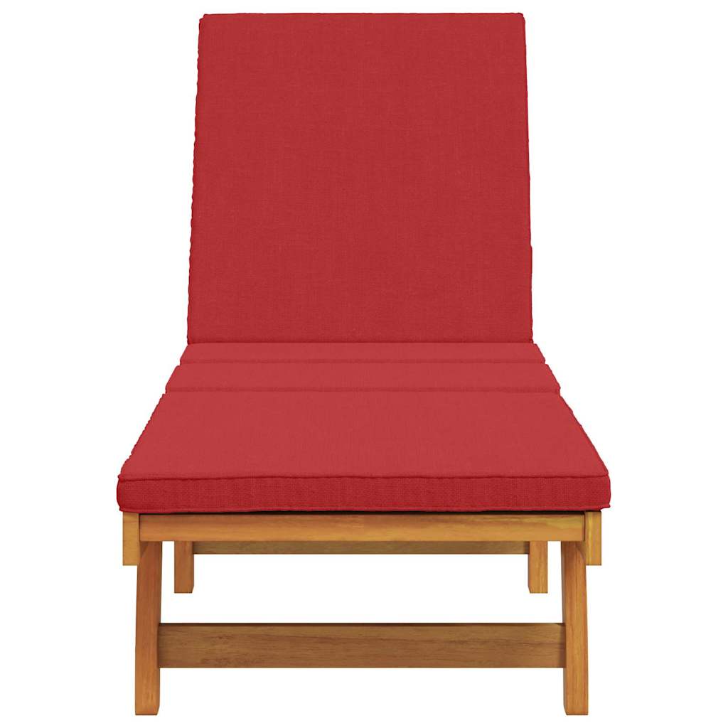Ligstoel Bruin 199 x 63 x 85 cm Massief Acaciahout is nu te koop bij PeponiXL, paradijselijk wonen!