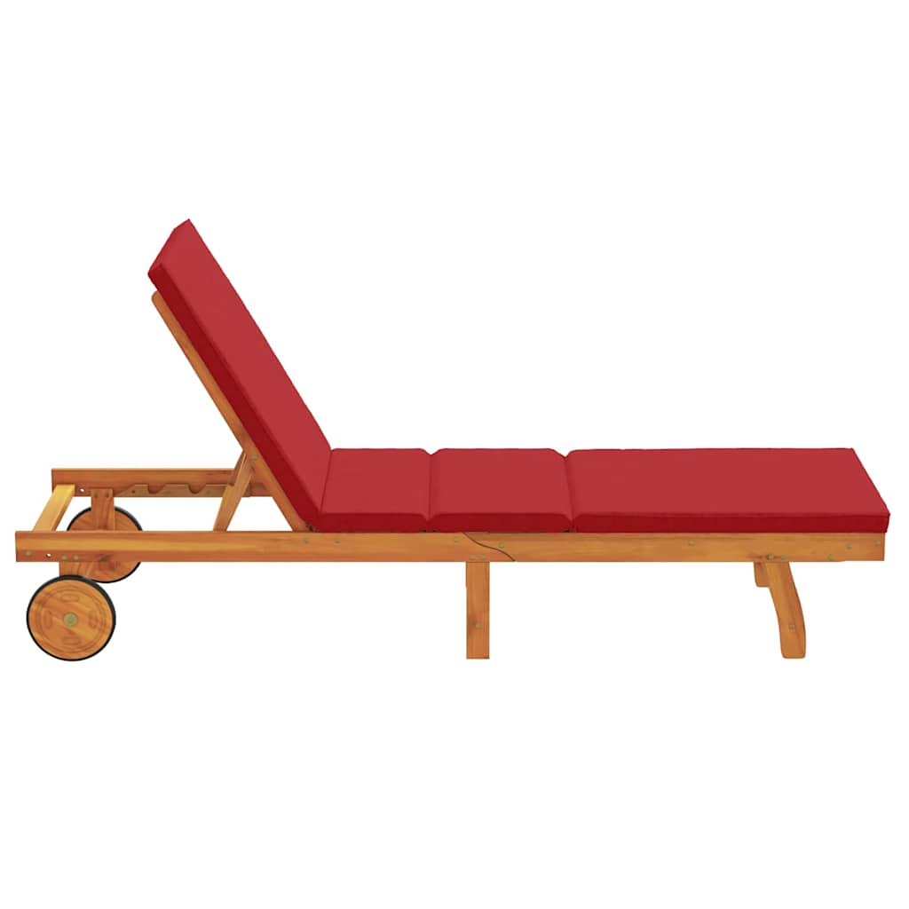 Ligstoel Bruin 199 x 63 x 85 cm Massief Acaciahout is nu te koop bij PeponiXL, paradijselijk wonen!