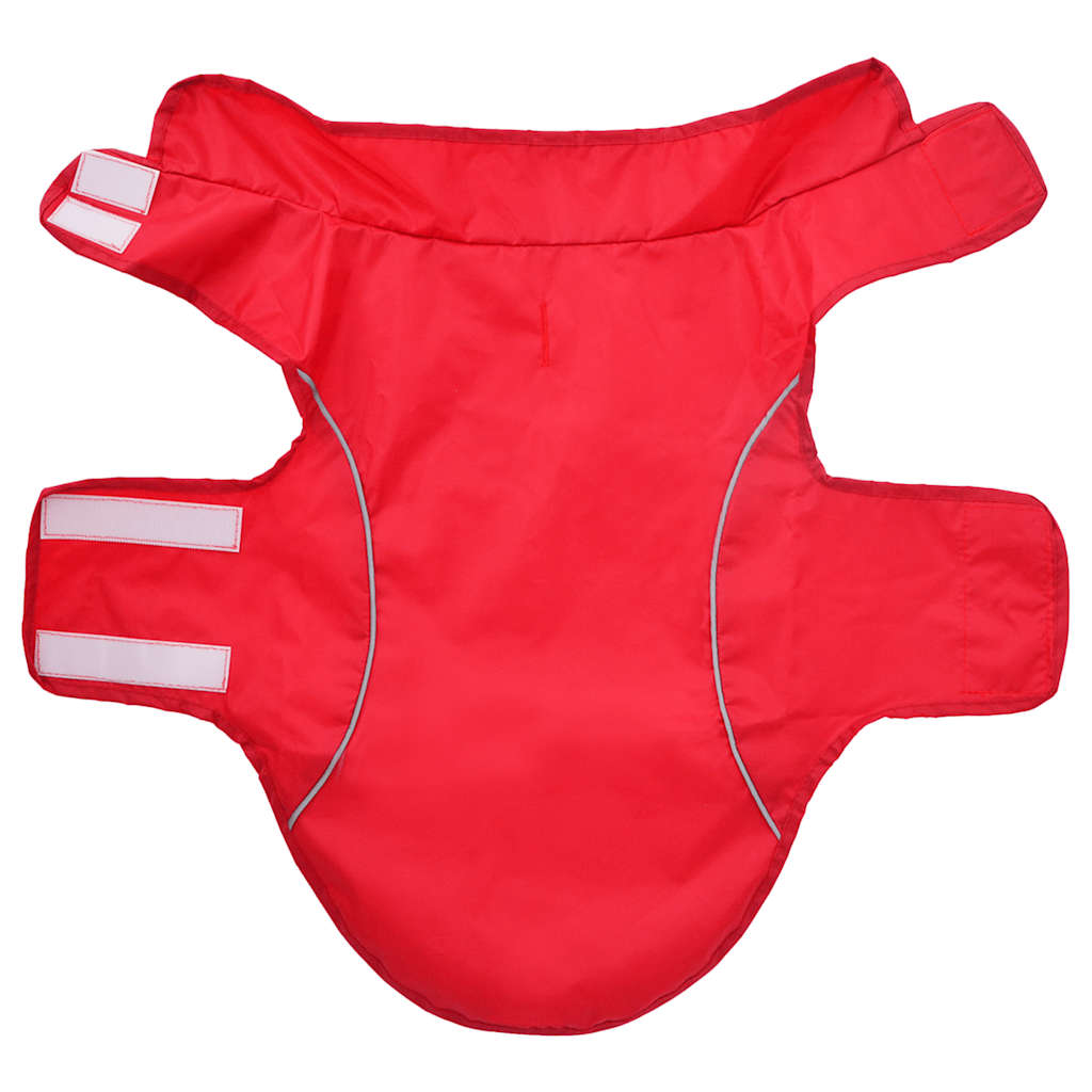 Hondenregenjas met reflecterende strips polyester rood XS is nu te koop bij PeponiXL, paradijselijk wonen!