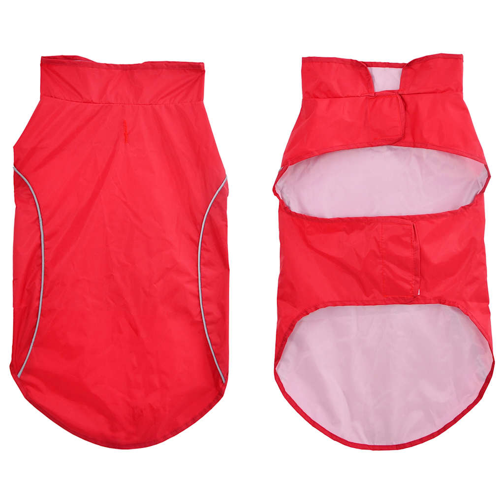 Hondenregenjas met reflecterende strepen Polyester Rood XL is nu te koop bij PeponiXL, paradijselijk wonen!