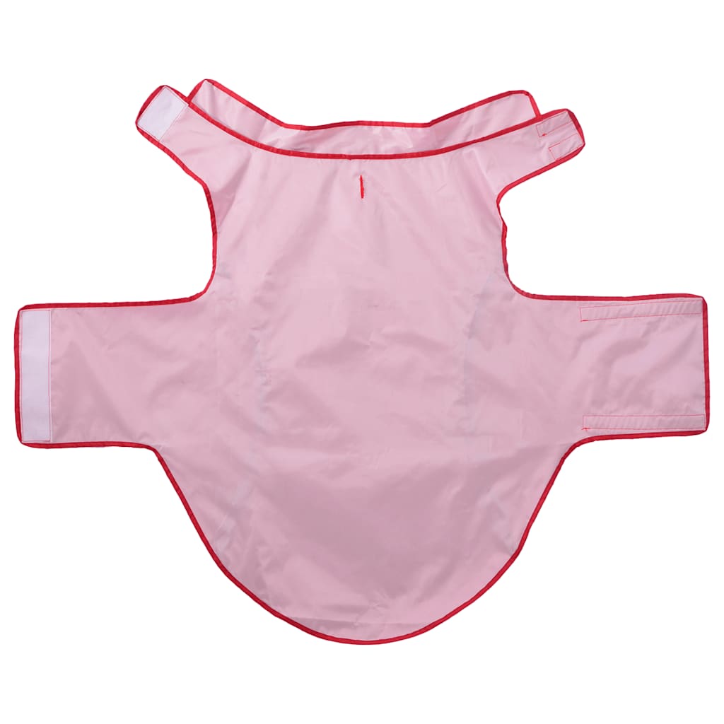 Hondenregenjas met reflecterende strips polyester rood 3XL is nu te koop bij PeponiXL, paradijselijk wonen!