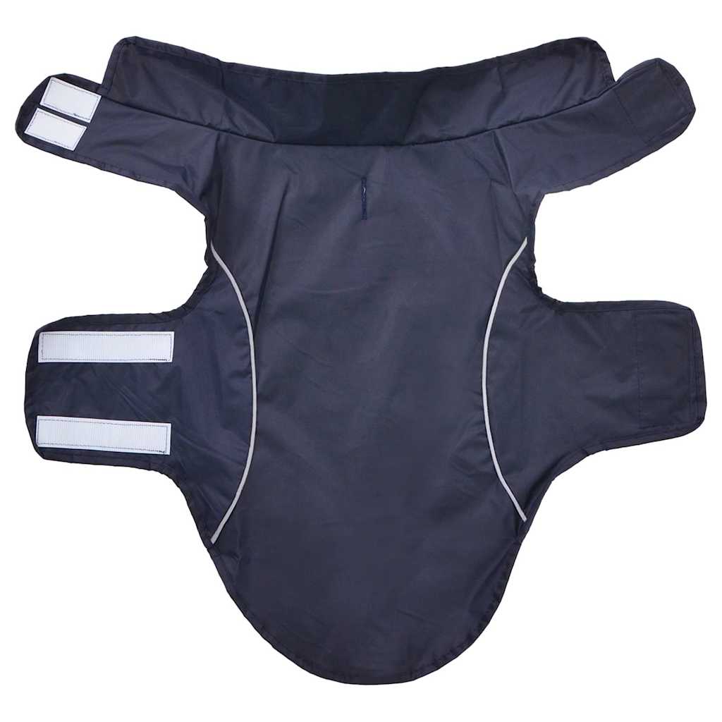 Hondenregenjas met reflecterende strips polyester blauw XXS is nu te koop bij PeponiXL, paradijselijk wonen!