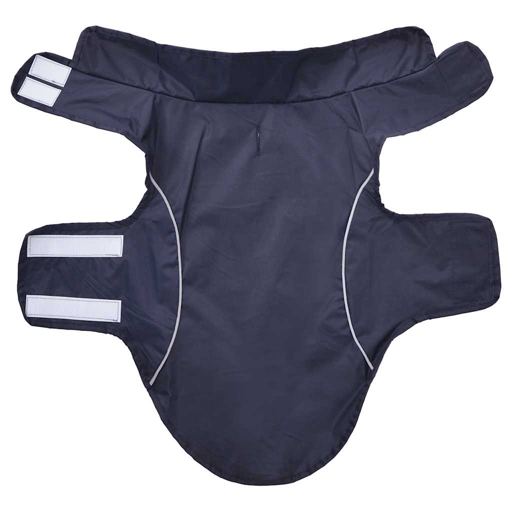 Hondenregenjas met reflecterende strips polyester marineblauw S is nu te koop bij PeponiXL, paradijselijk wonen!