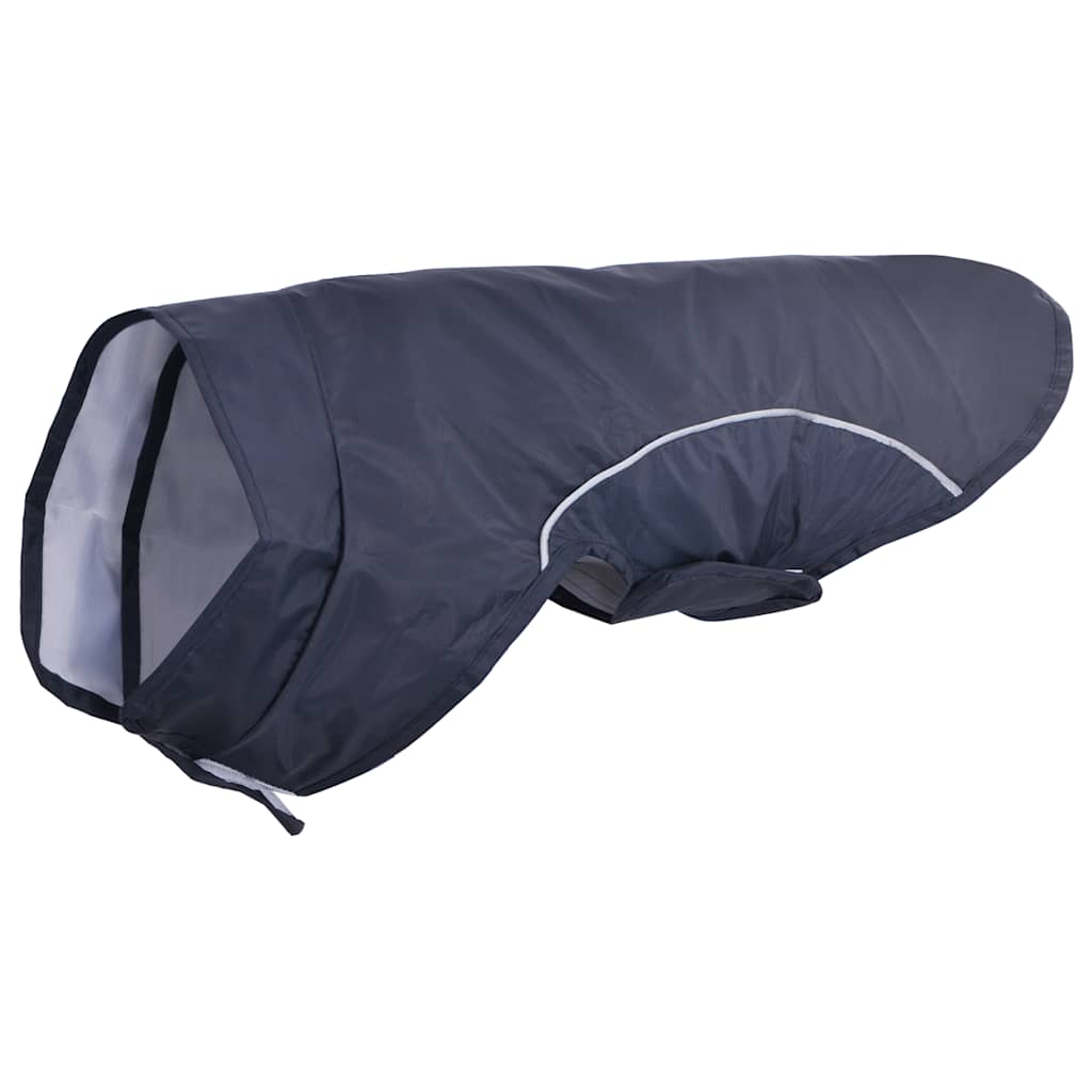 Hondenregenjas met reflecterende strips polyester marineblauw M is nu te koop bij PeponiXL, paradijselijk wonen!